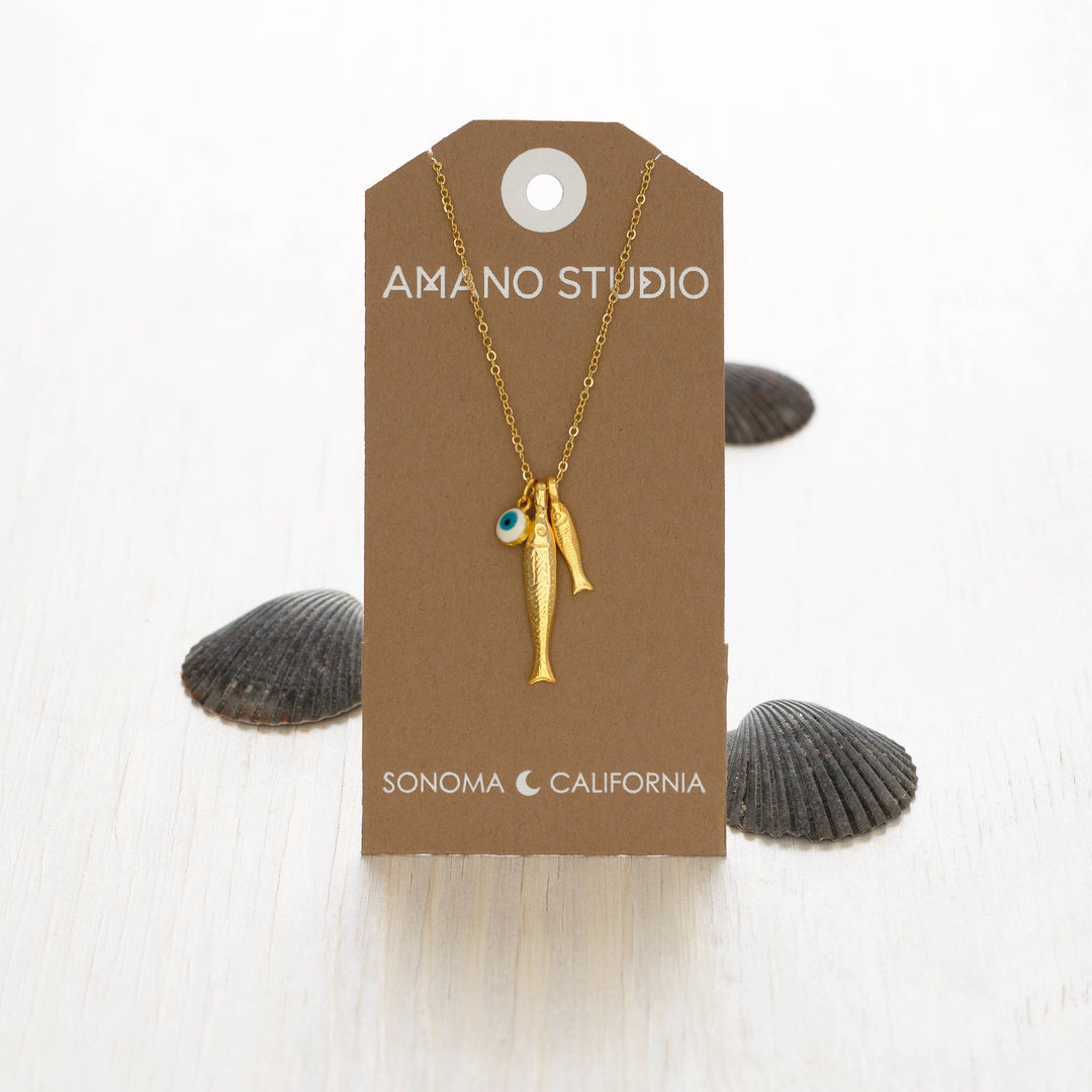 Ionian Fish Charm Necklace send a bouquet- the best flower delivery