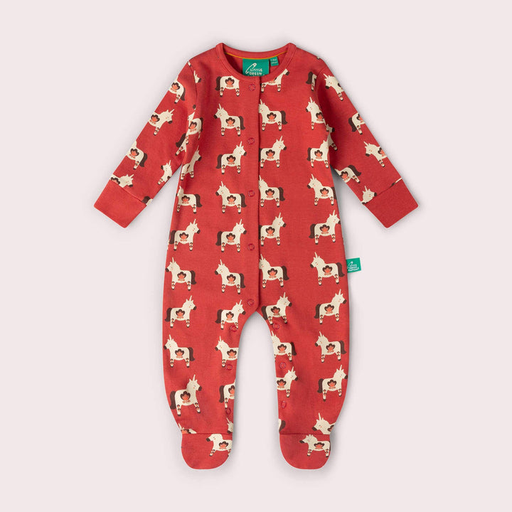 Little Unicorns Organic Babygrow: Purple / 06-09m send a bouquet- the best flower delivery