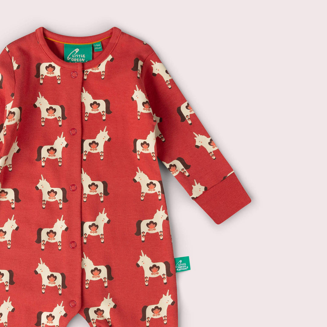 Little Unicorns Organic Babygrow: Purple / 12-18m send a bouquet- the best flower delivery