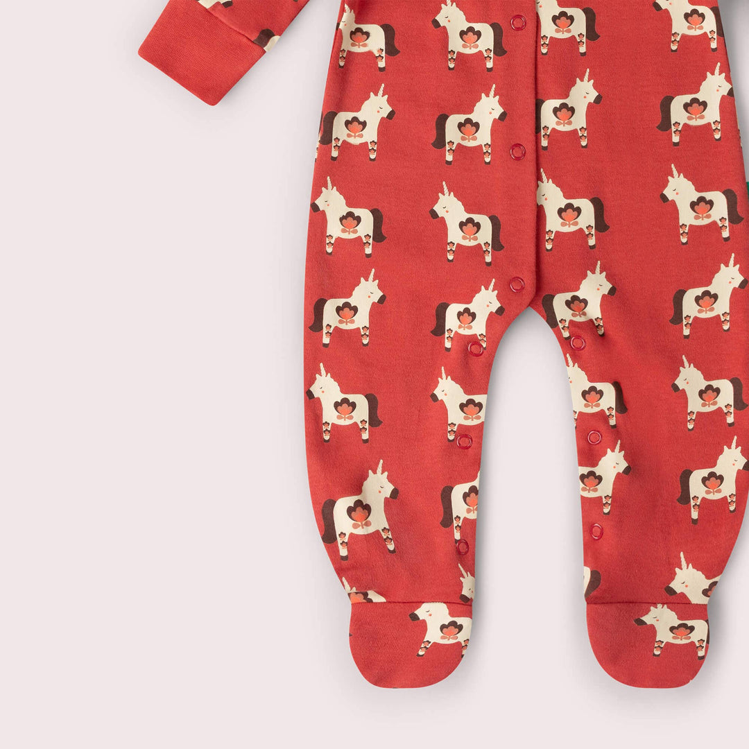 Little Unicorns Organic Babygrow: Purple / 12-18m send a bouquet- the best flower delivery
