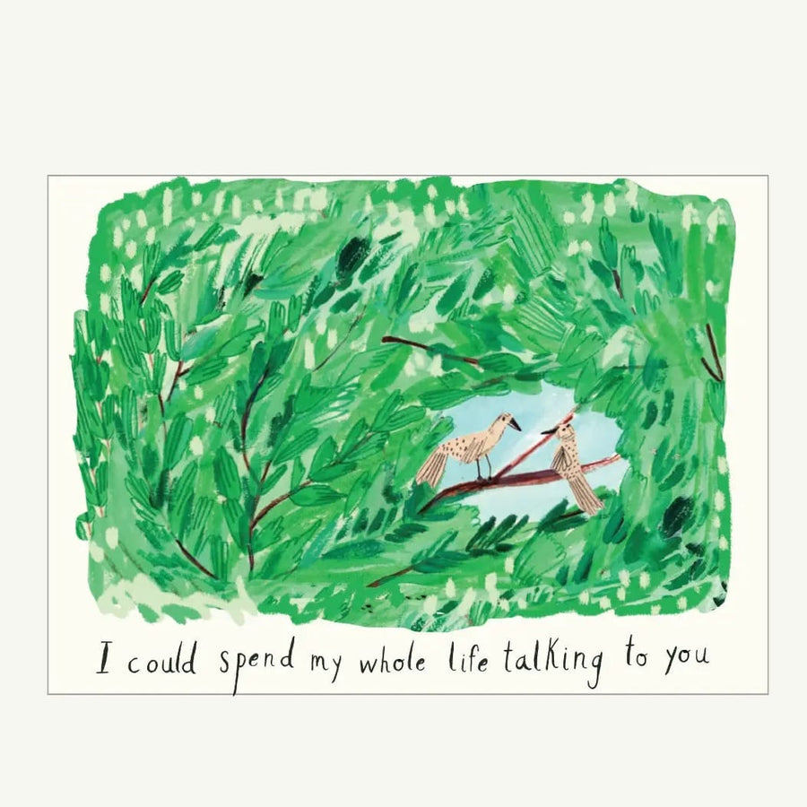 Greeting Card Love Birds Card send a bouquet- the best flower delivery