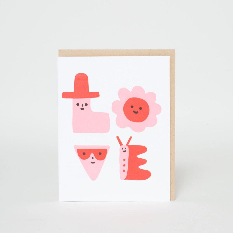 Greeting Card Love Bug Card send a bouquet- the best flower delivery