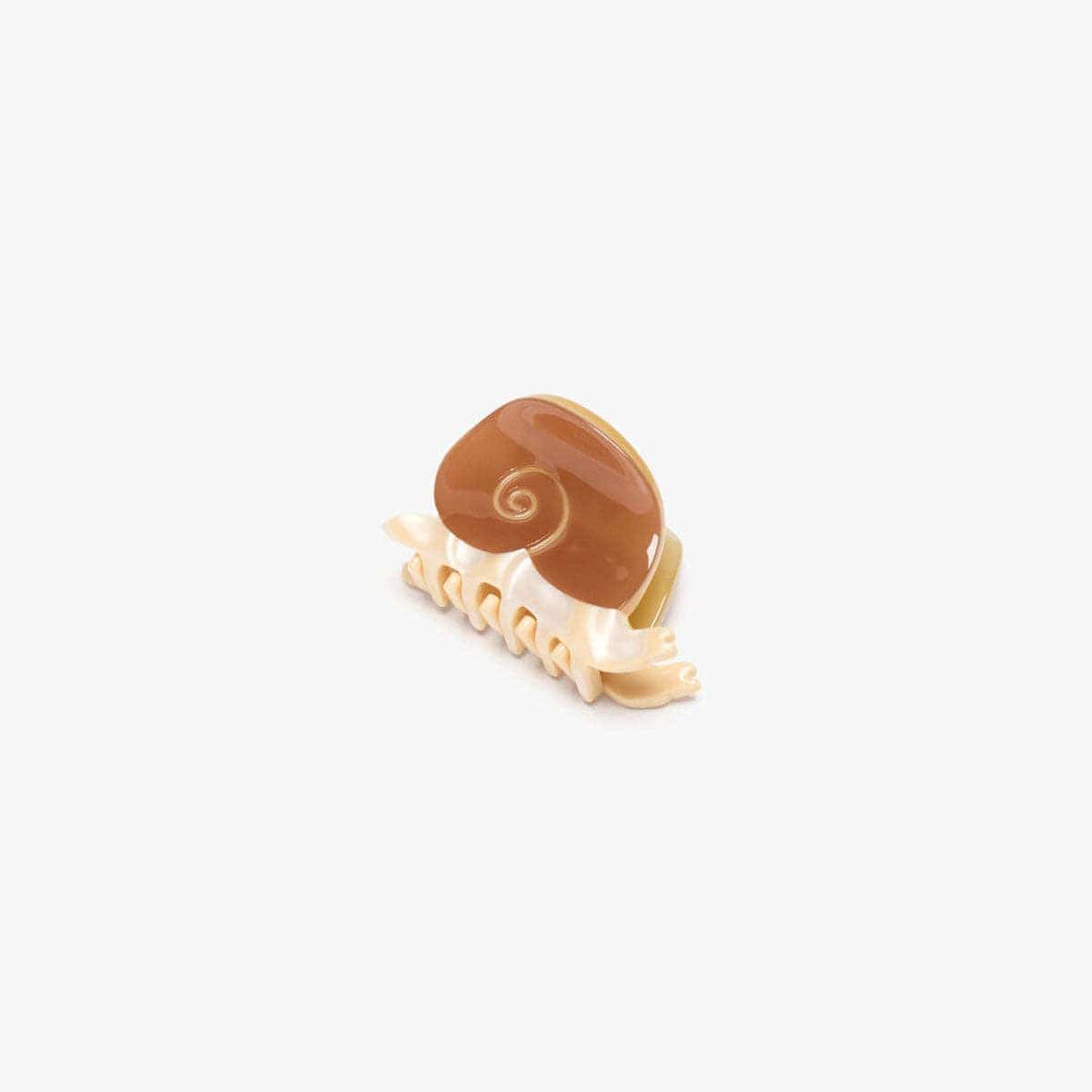 Mini Snail Claw Earth - Brown Shell Small Hair Clip send a bouquet- the best flower delivery