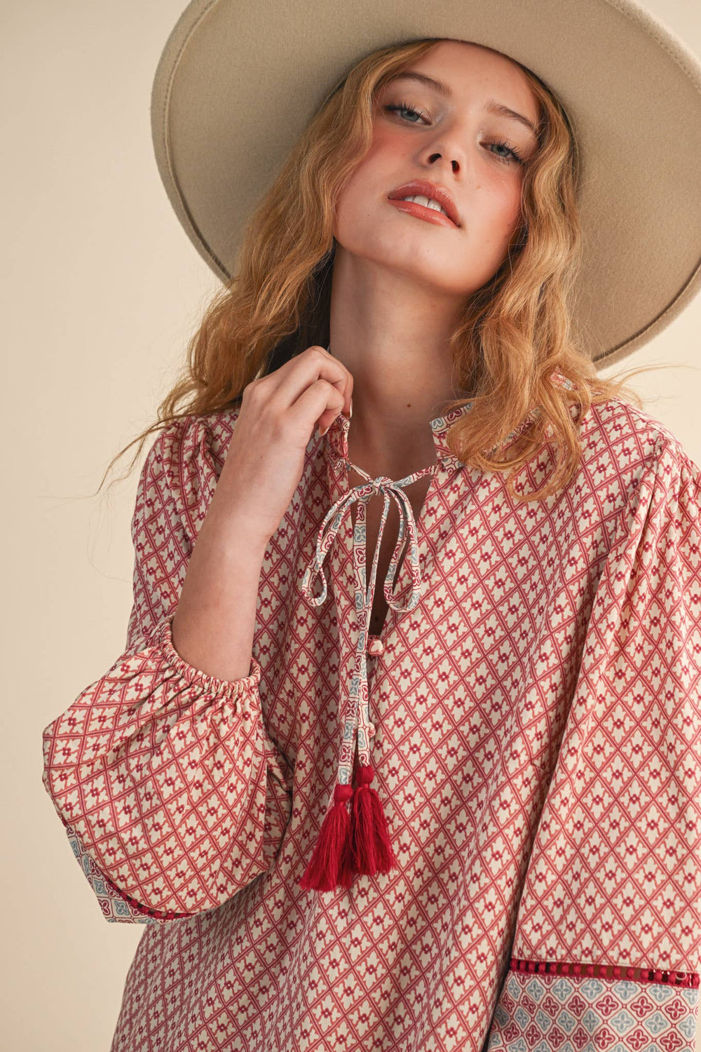 MIXED PRINT MINI SHIFT DRESS MDR4391: ROSE PINK / M send a bouquet- the best flower delivery