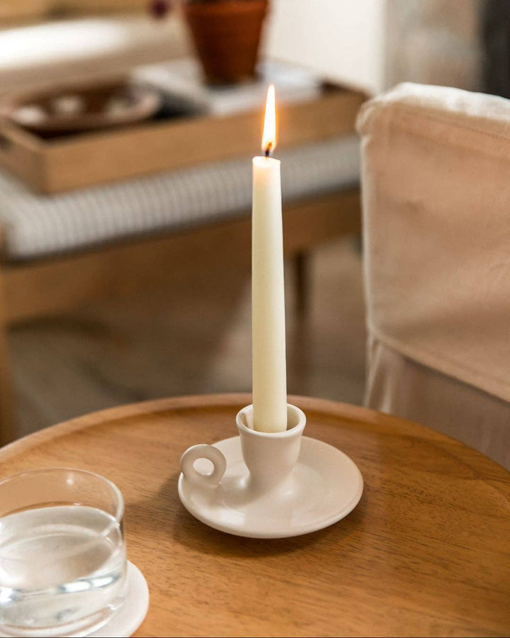 Modern Farmhouse Candlestick: Cream send a bouquet- the best flower delivery