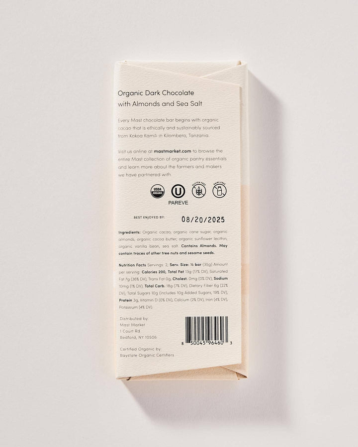 Organic Dark Chocolate with Almonds and Sea Salt send a bouquet- the best flower delivery