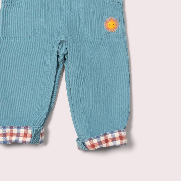 Pale Blue Lined Corduroy Dungarees: Blue / 06-09m send a bouquet- the best flower delivery
