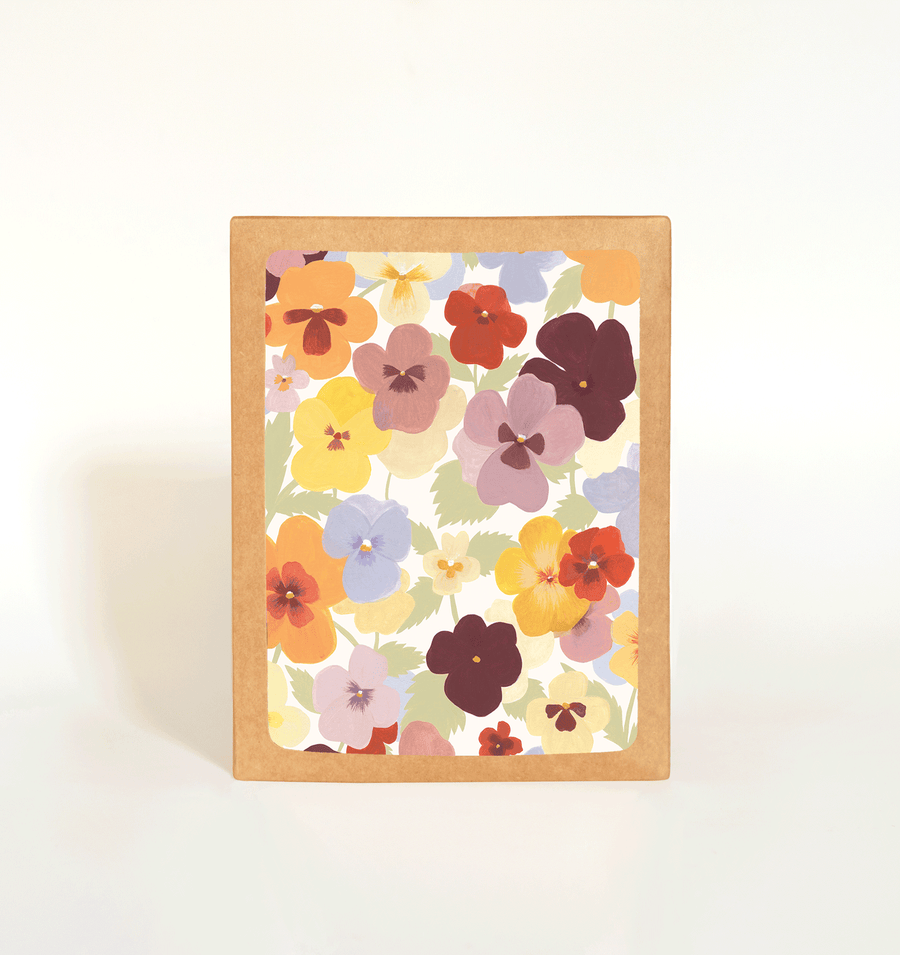 Pansies Card Boxed Set of 8 send a bouquet- the best flower delivery