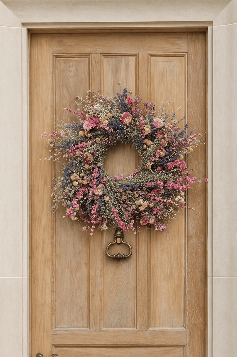 Wreaths Pastel Meadow Dried Floral Wreath send a bouquet- the best flower delivery