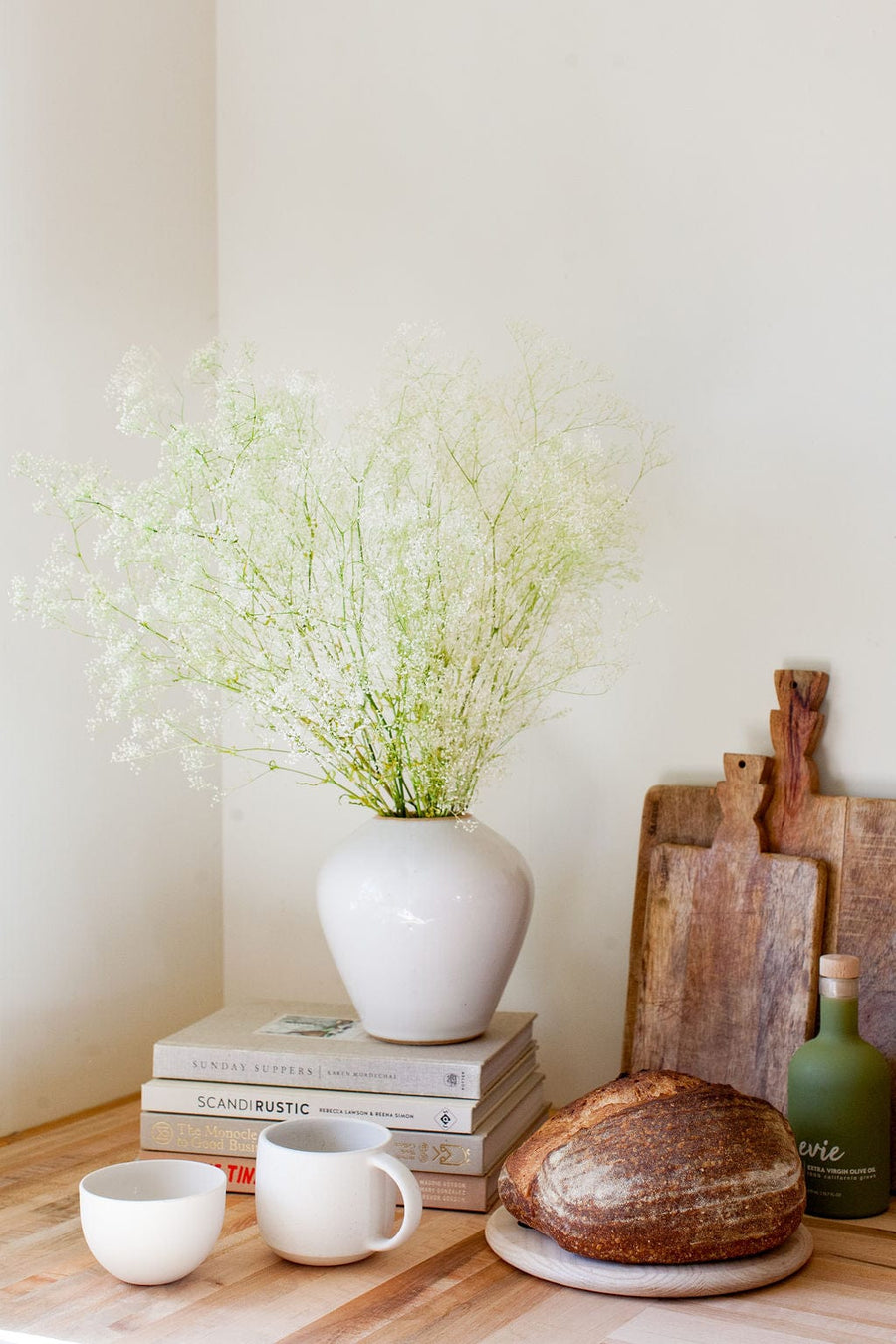 Bunches Preserved White Green Baby's Breath send a bouquet- the best flower delivery