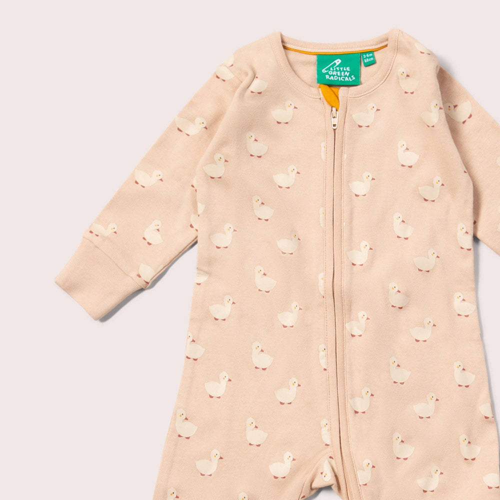 Puddle Ducks Zip Organic Babygrow: Oatmeal / 06-09m send a bouquet- the best flower delivery