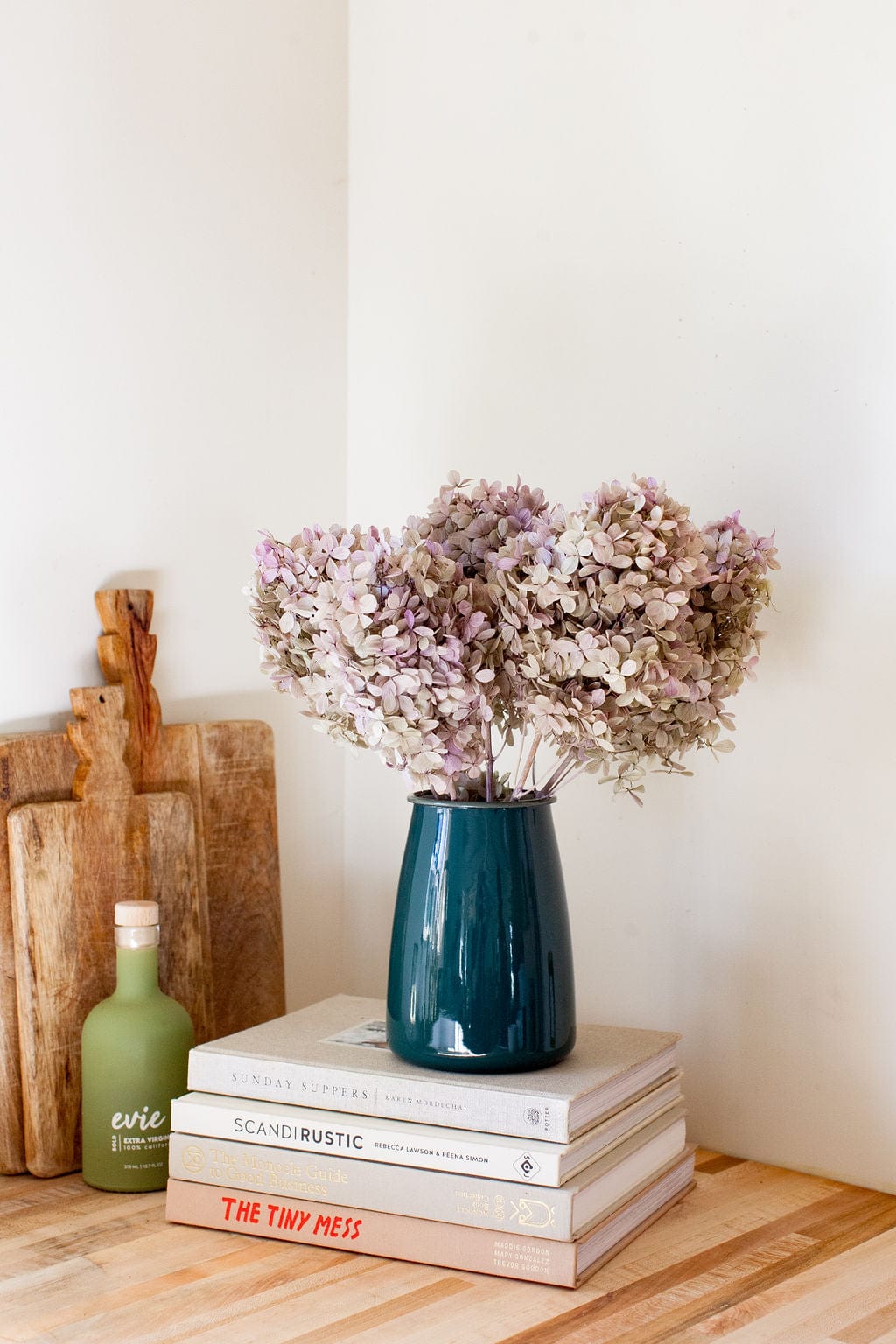 Bunches Purple Green Preserved Hydrangea send a bouquet- the best flower delivery