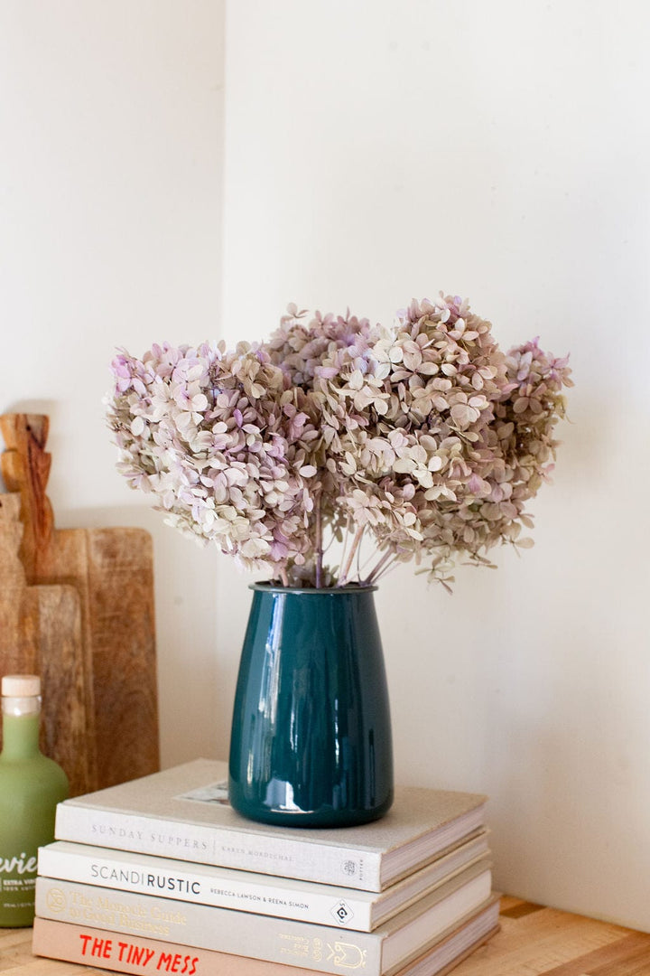 Bunches Purple Green Preserved Hydrangea send a bouquet- the best flower delivery