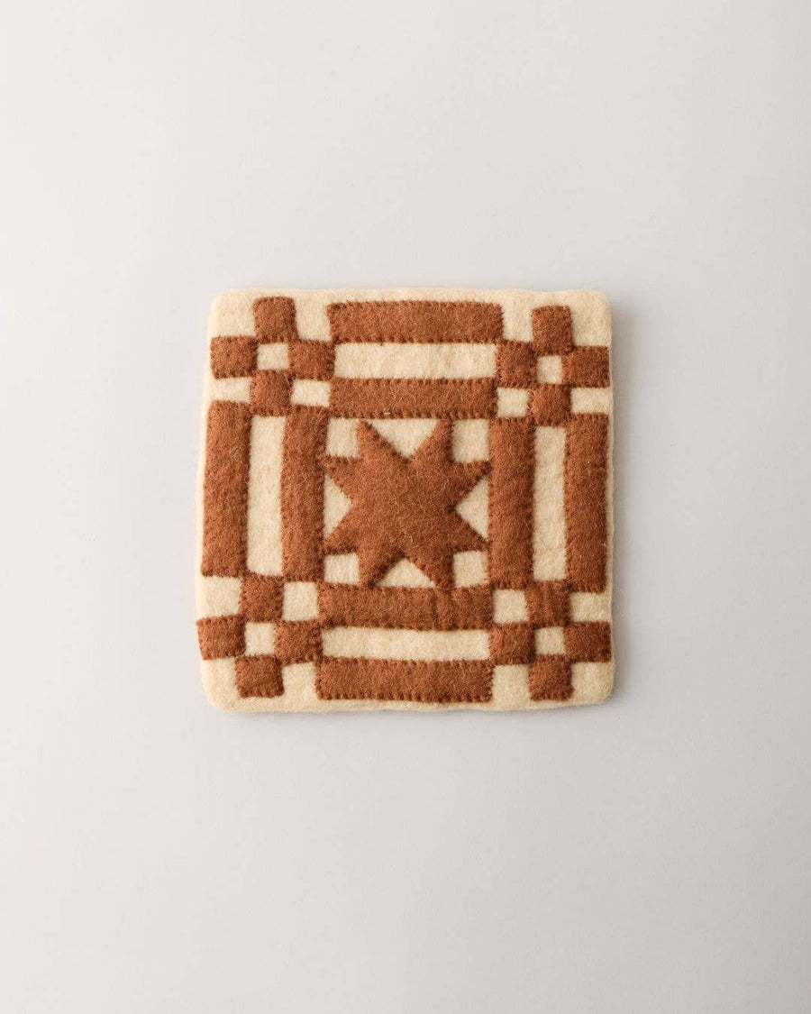 Quilted Wool Hot Pad: Star send a bouquet- the best flower delivery