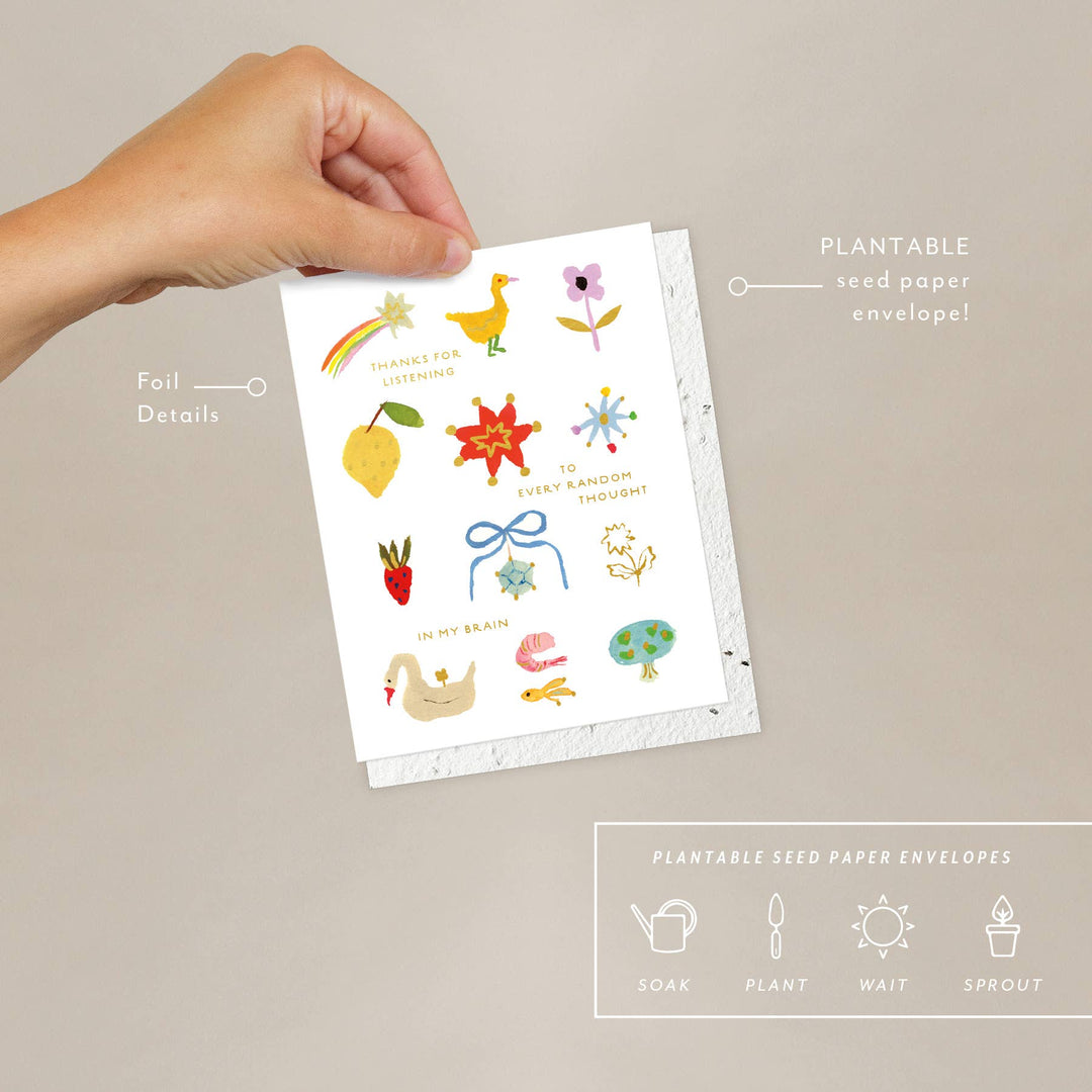 Random Thoughts - Love + Friendship Card send a bouquet- the best flower delivery