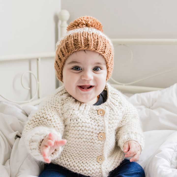 Rebel Pecan Knit Beanie Hat Baby & Kids: M (6-24 months) send a bouquet- the best flower delivery