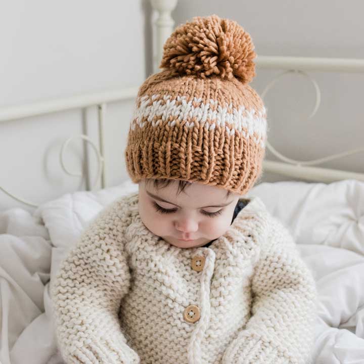 Rebel Pecan Knit Beanie Hat Baby & Kids: M (6-24 months) send a bouquet- the best flower delivery