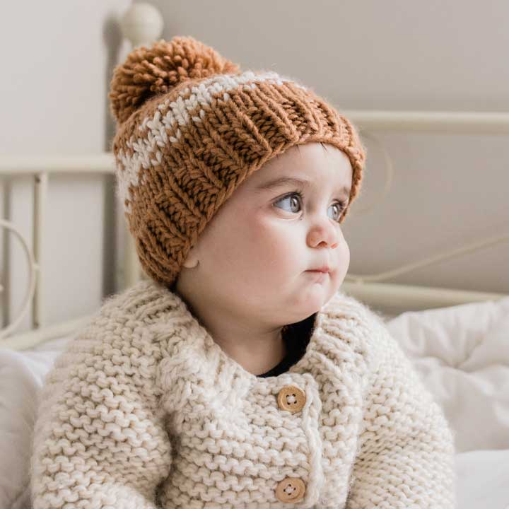 Rebel Pecan Knit Beanie Hat Baby & Kids: M (6-24 months) send a bouquet- the best flower delivery