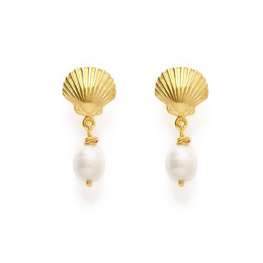 Shell and Pearl Stud Drop Earrings send a bouquet- the best flower delivery