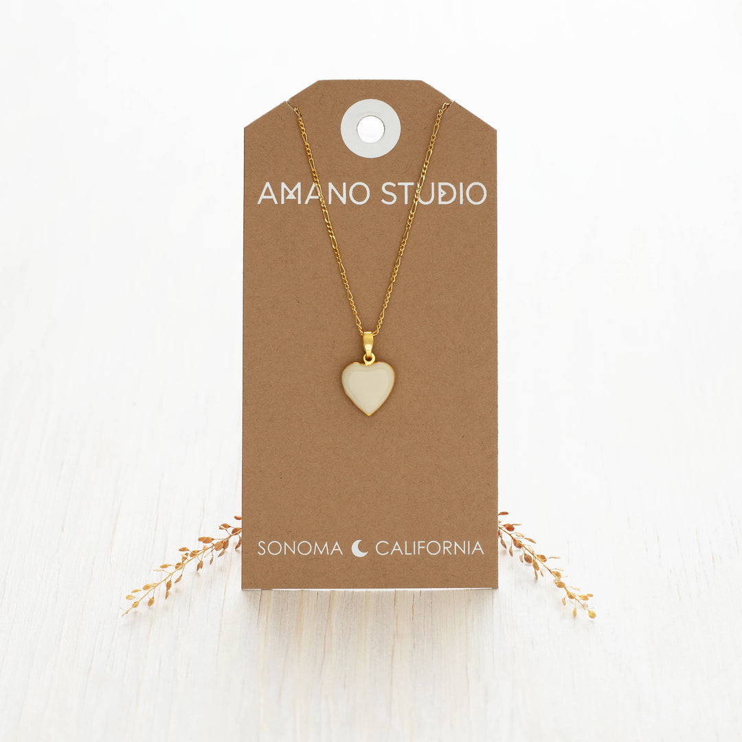 Small Heart Enamel Locket: Beige send a bouquet- the best flower delivery