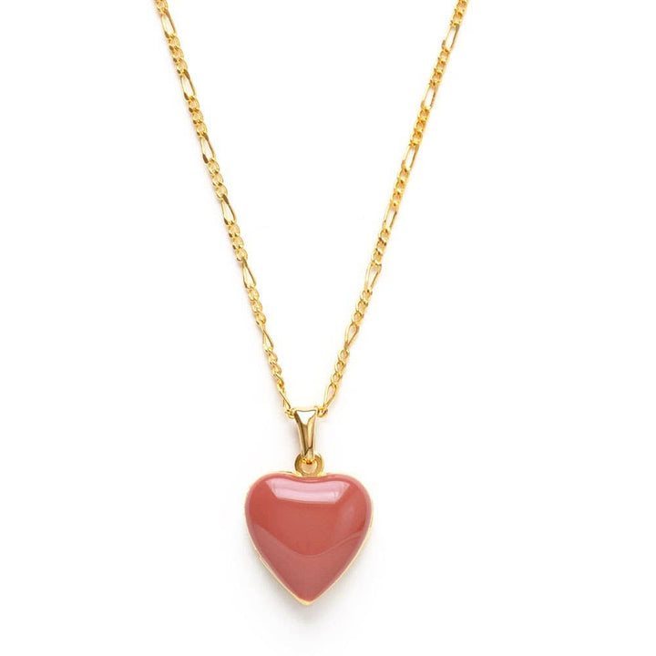 Small Heart Enamel Locket: Beige send a bouquet- the best flower delivery