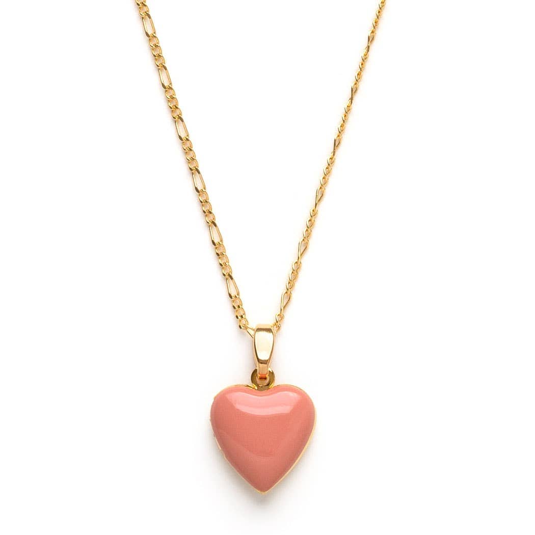 Small Heart Enamel Locket: Beige send a bouquet- the best flower delivery