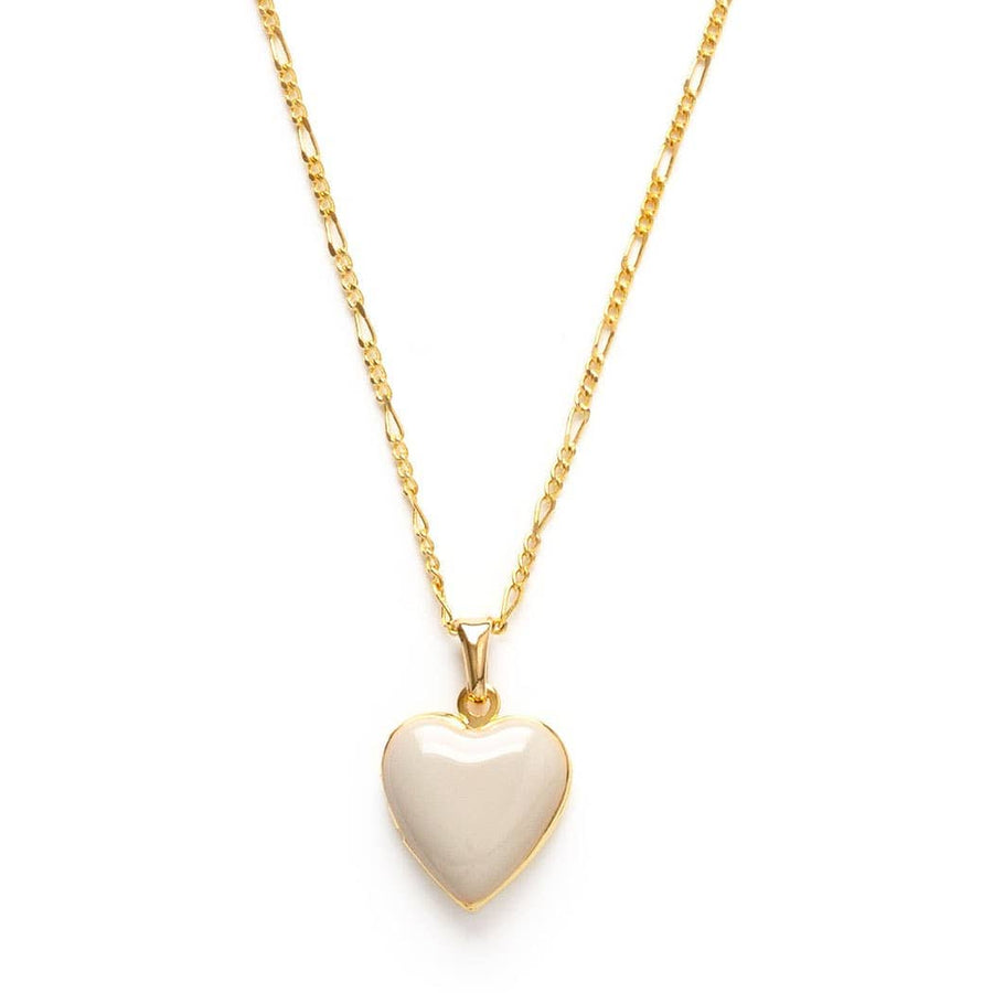 Small Heart Enamel Locket: Beige send a bouquet- the best flower delivery