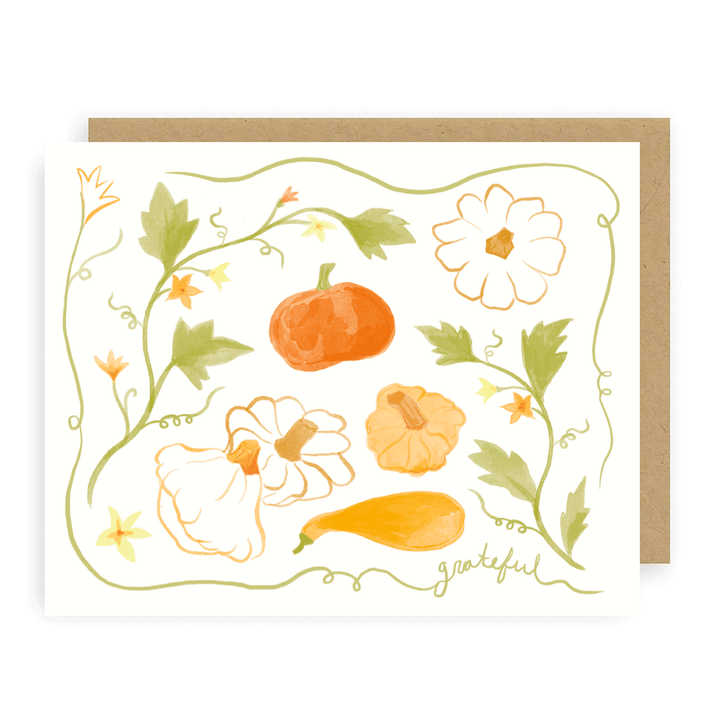 Squash Gratitude Card send a bouquet- the best flower delivery