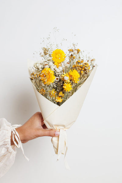 Yellow Dried Flower Bouquet for Delivery – Idlewild Floral Co.