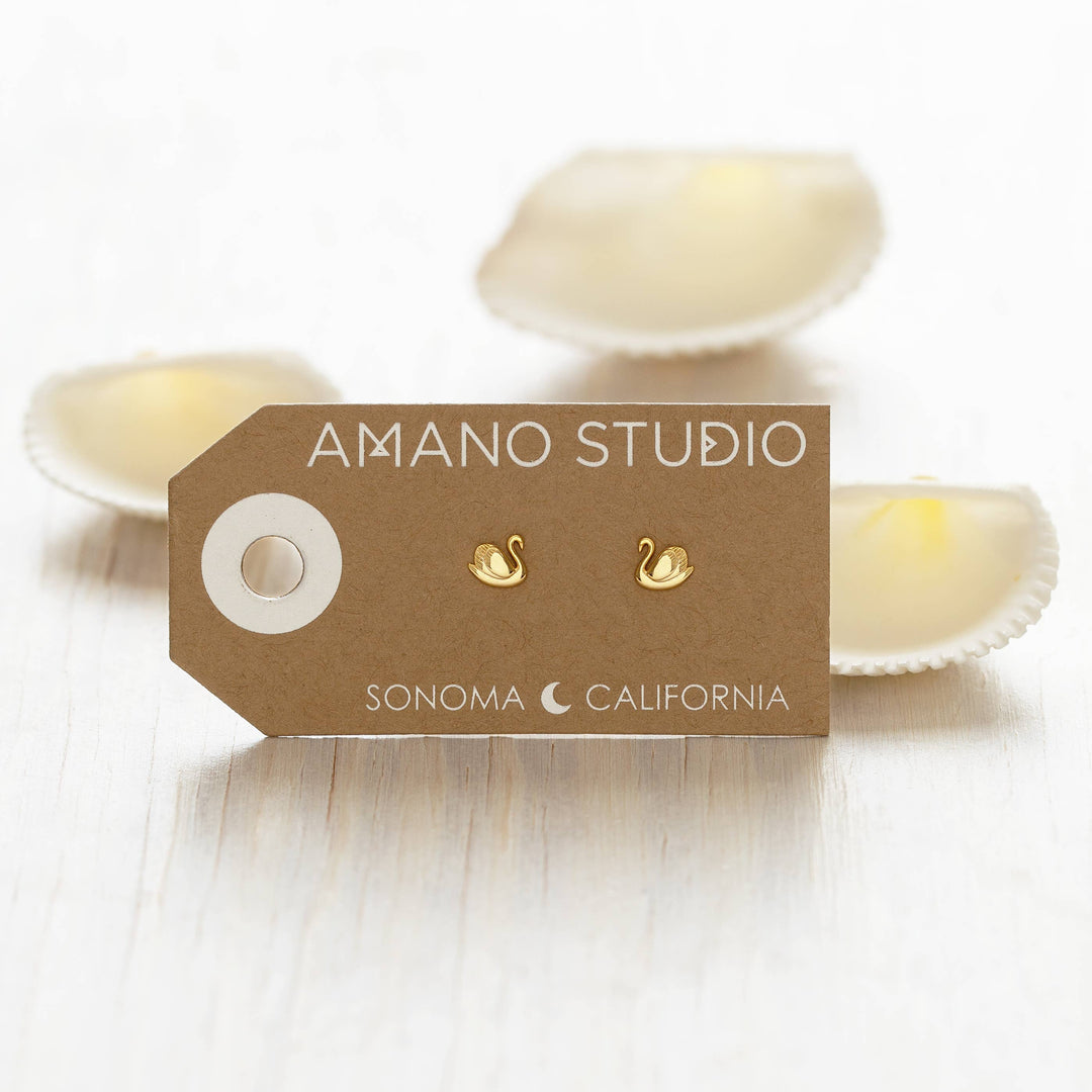 Swan Stud Earrings send a bouquet- the best flower delivery