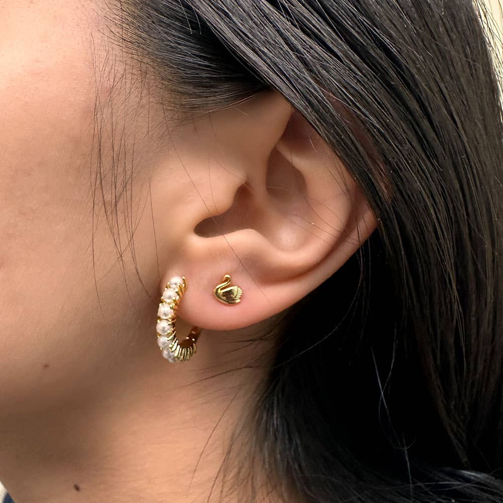 Swan Stud Earrings send a bouquet- the best flower delivery