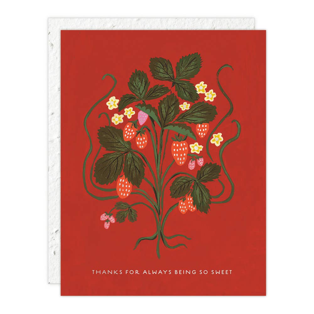 Sweet Strawberry - Thank You Card send a bouquet- the best flower delivery