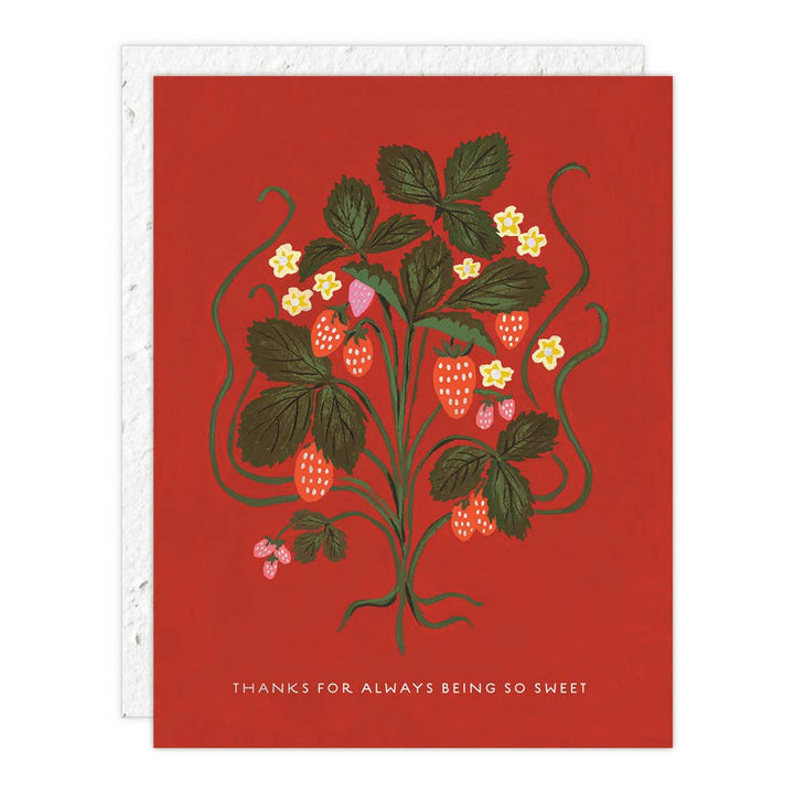 Sweet Strawberry - Thank You Card send a bouquet- the best flower delivery