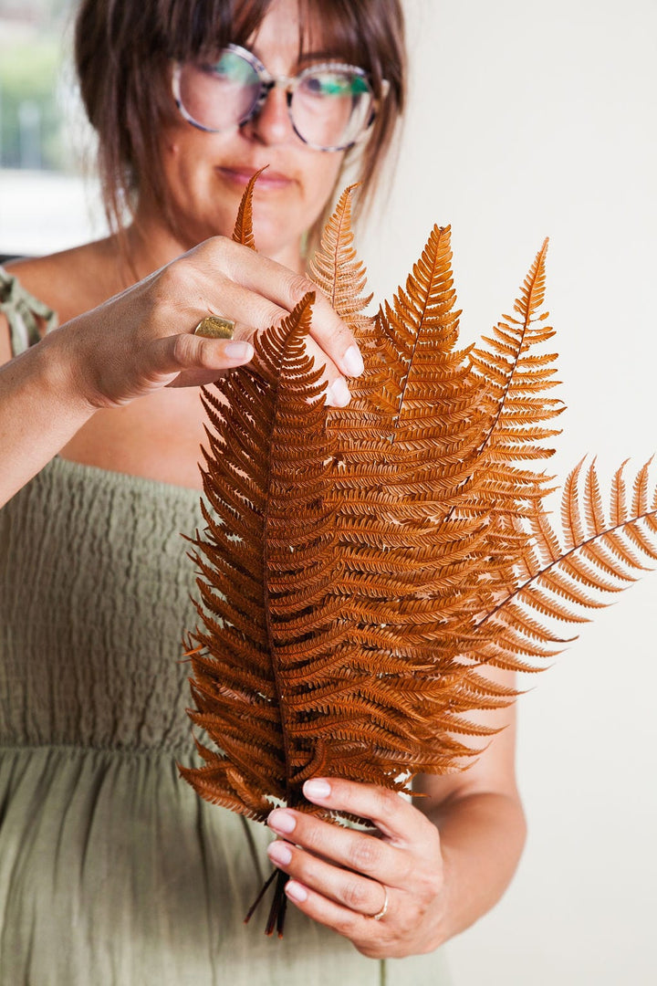 Bunches Terra Cotta Parchment Fern send a bouquet- the best flower delivery