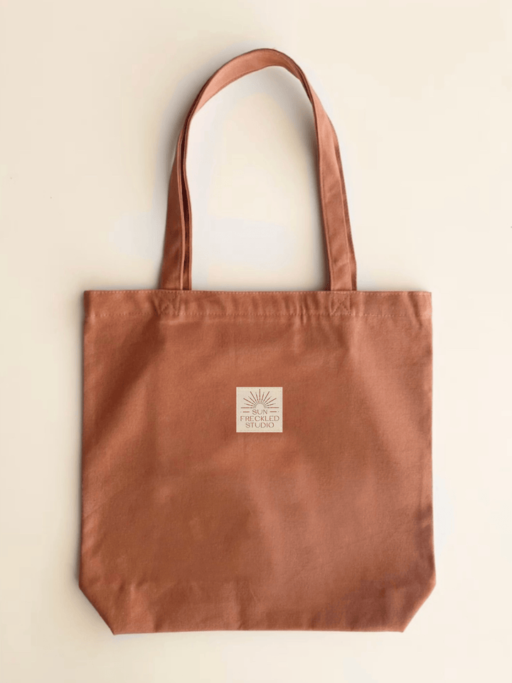 Terracotta Minimalist Tote Bag send a bouquet- the best flower delivery