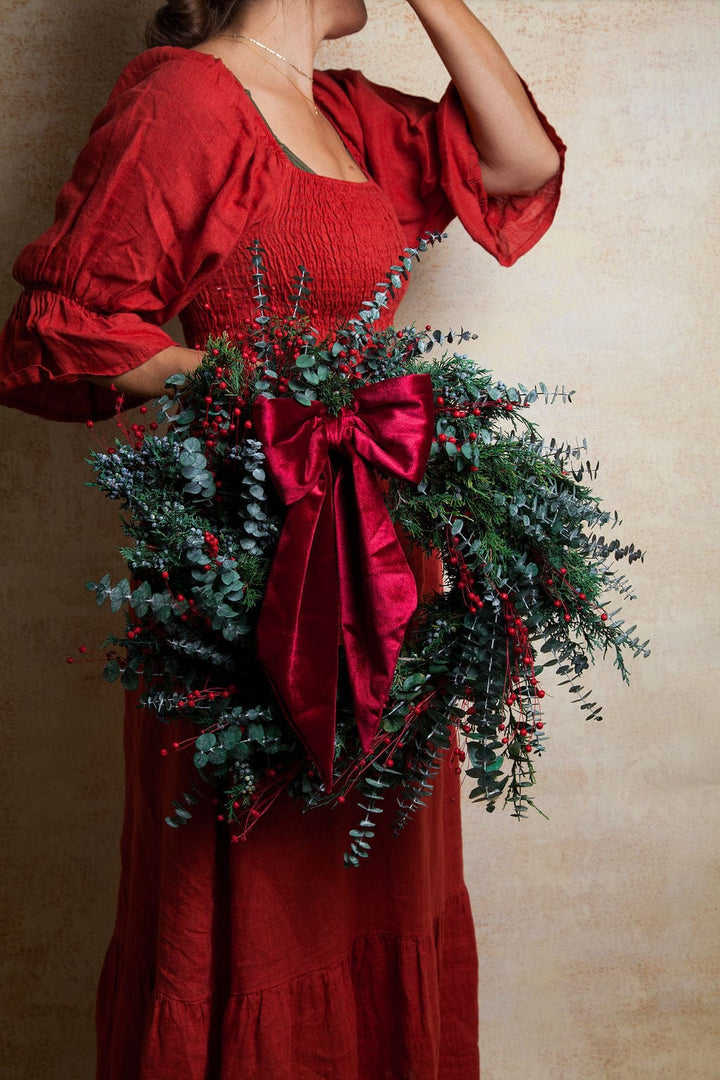 Wreaths The Holly Preserved Christmas Wreath send a bouquet- the best flower delivery