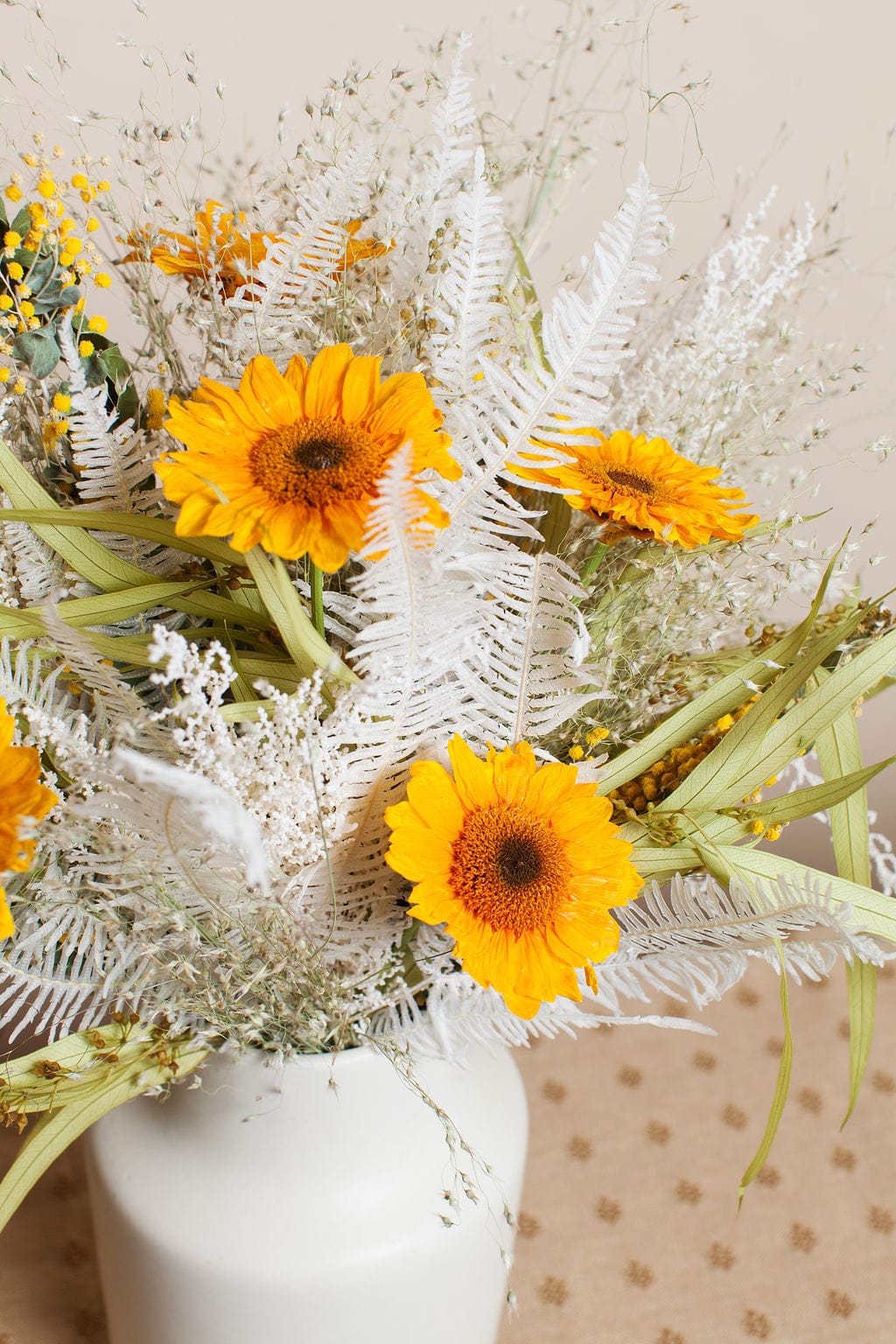 sunflower succulent bouquet Mauve Everlasting Garden Rose Bouquet : Send Flowers that Last – Idlewild Floral Co