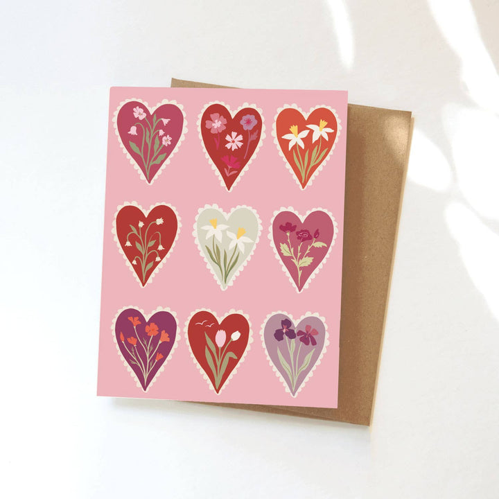 Valentine Hearts Card send a bouquet- the best flower delivery