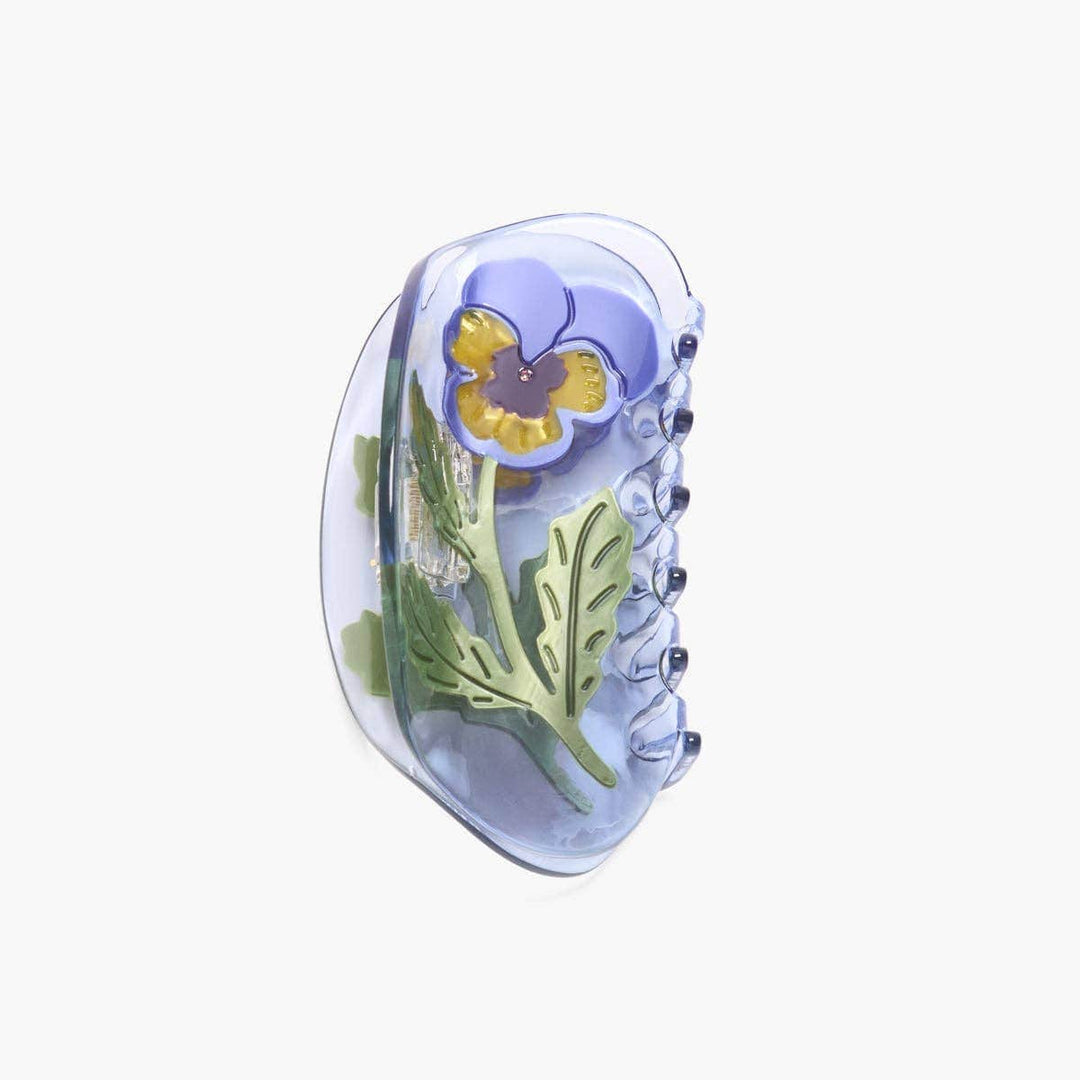 Viola Violet Pansy Flower Purple Acetate Hair Claw Clip send a bouquet- the best flower delivery