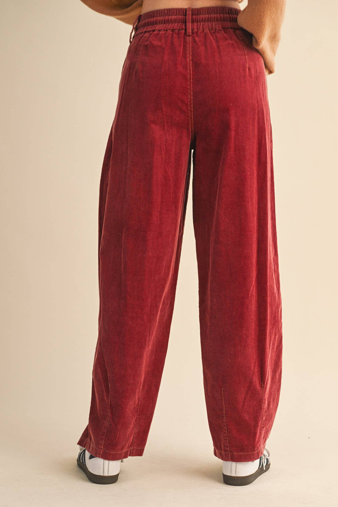 WASHED CORDUROY PLEATED BARREL PANTS MP4155: SQUASH / M send a bouquet- the best flower delivery