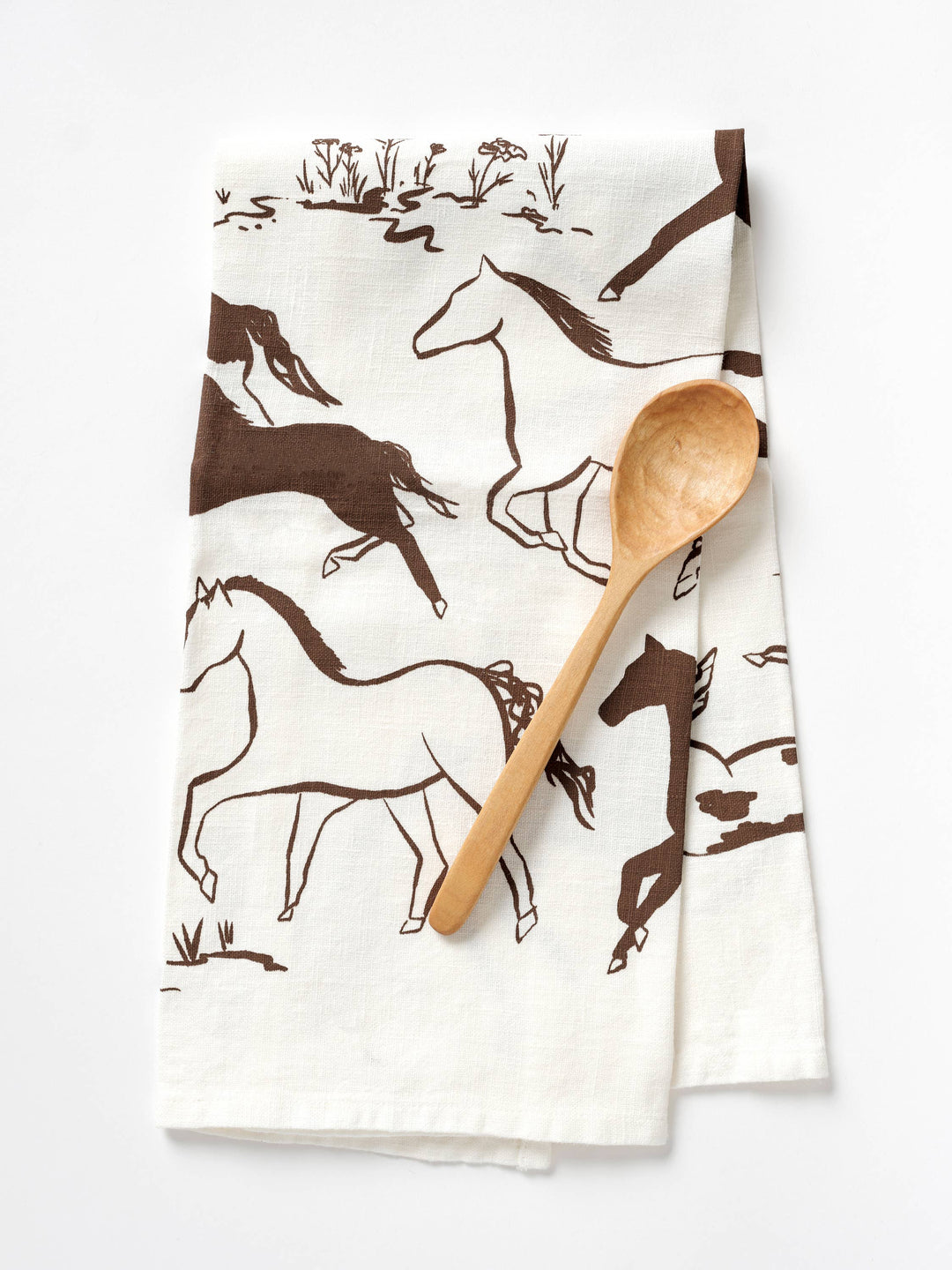 Wild Horses Linen Tea Towel - Western Kitchen Decor + Gift send a bouquet- the best flower delivery