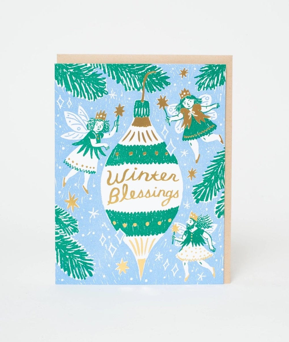 Greeting Card Winter Blessings Card send a bouquet- the best flower delivery