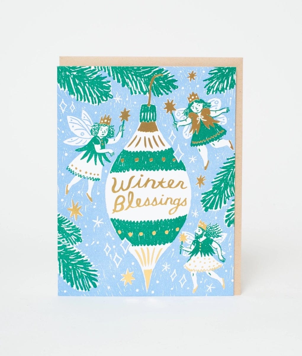 Greeting Card Winter Blessings Card send a bouquet- the best flower delivery