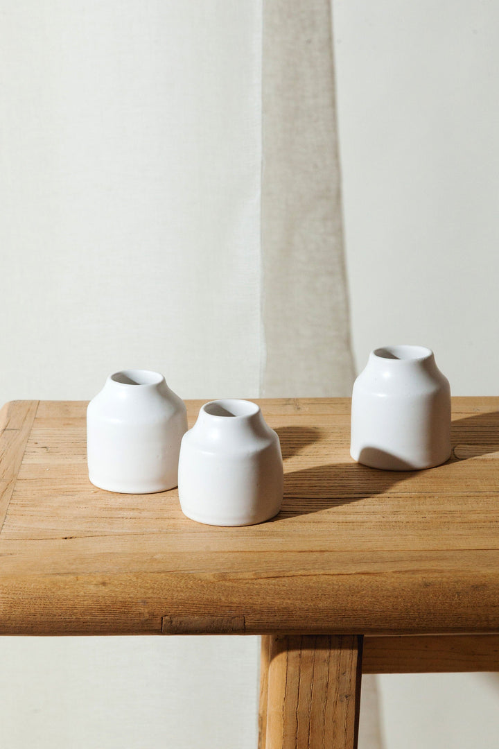 Idlewild Floral Co. Vase Handmade White Bud Vase