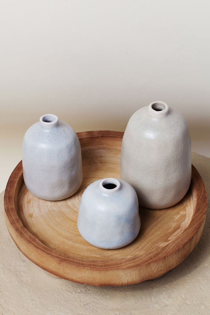 Idlewild Floral Co. Sand Stoneware Bud Vases