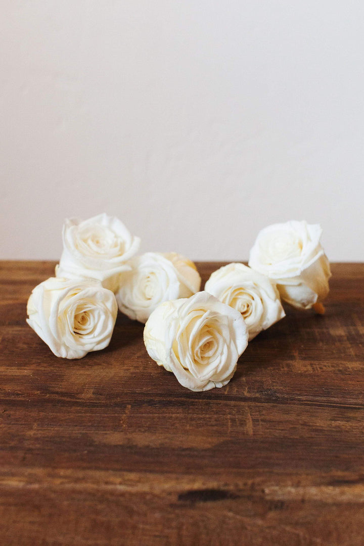 Idlewild Floral Co. White Rose Heads