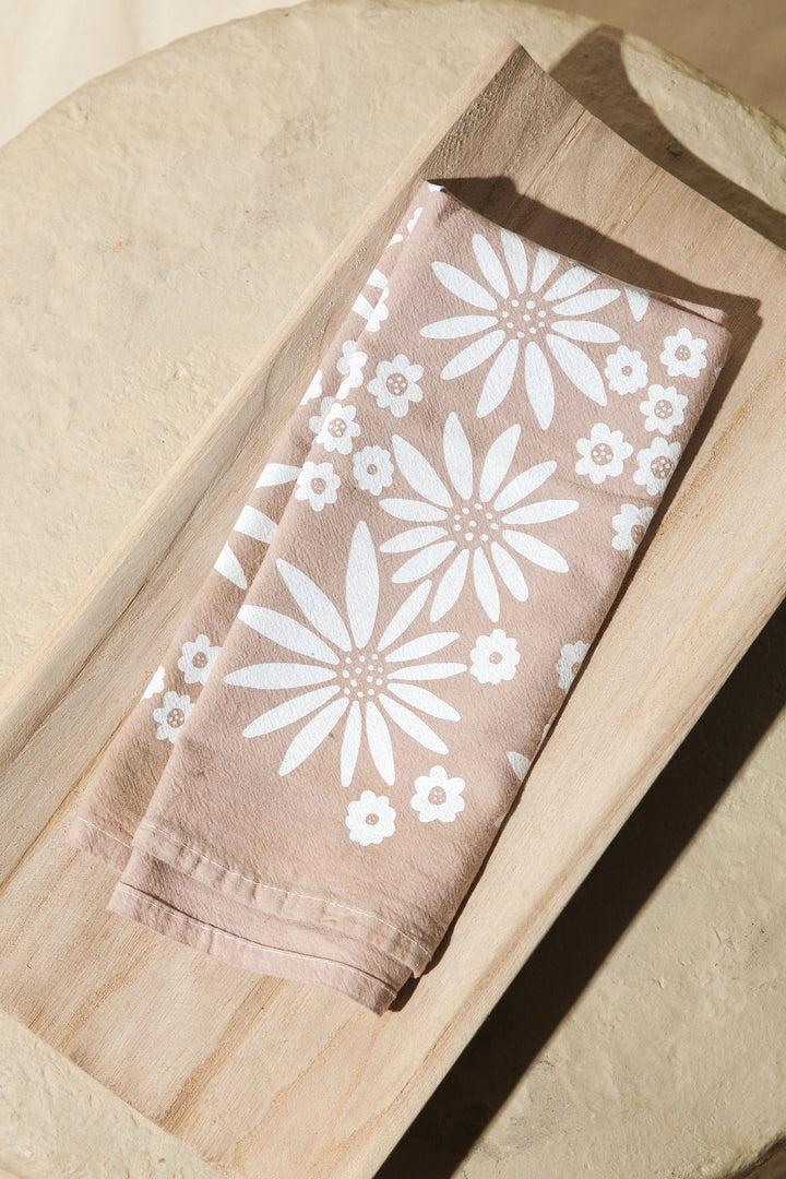 Julie Peach Wildflower Towel - 100% Cotton